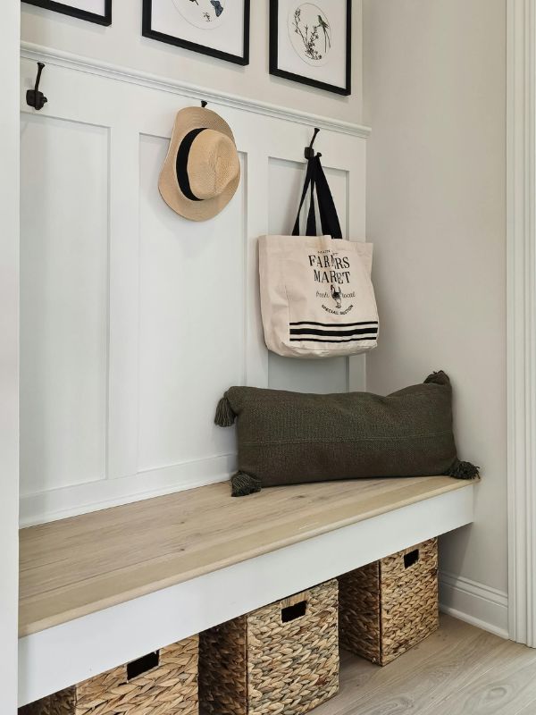 Holiday let renovation storage.