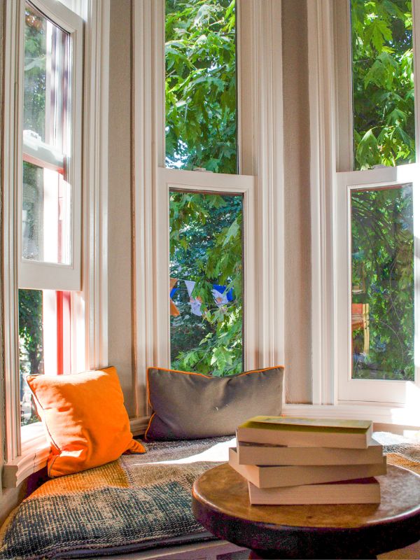 Reading space in a holiday let.